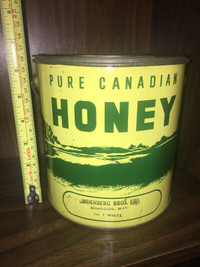 Vintage Pure Canadian 8 lbs Honey Pail
