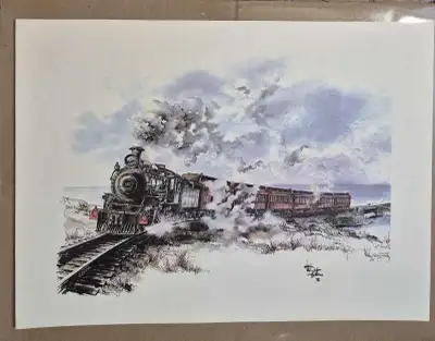 Very rare Unframed print by artist Wentworth Folkins Print size 15 x 11 Printed on quality acid free...