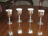 VINTAGE SILVER PLATE WINE GOBLETS (LOCATION PORT DOVER, ON)