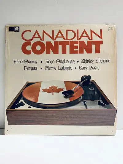 I'm selling a Canadian Content vinyl record, featuring a variety of Canadian artists. The vinyl is a...