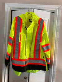 Mens XXL Work King Hi Vis Safety Jacket