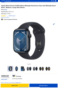 Apple Watch 9 45mm /neuf/new facture /bill garantie/warranty 685