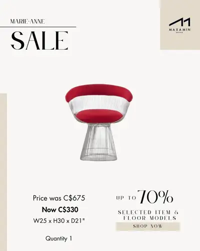 Marie-Anne Accent Chair – Red Upholstered Chair, View more