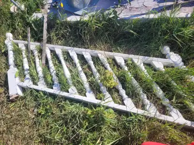 White wooden stair railing. Bannister. I deliver!, View more