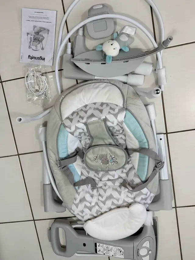 Ingenuity ConvertMe 2-in-1 Compact Portable Baby Swing & Infant  in Playpens, Swings & Saucers in Kitchener / Waterloo - Image 4