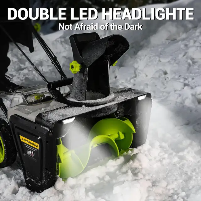 DEKOPRO 40V Cordless Snow Blower, 20-Inch Electric Thrower with in Snowblowers in Mississauga / Peel Region - Image 2