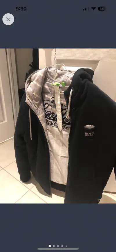 180 black m Hugo boss 160 red hood m Hugo boss 2 diesel $100 each m Canada goose small $600 ( retail...