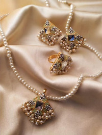 Bridal / party faux pearl set new