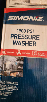 BNIB Simoniz 1900 psi pressure washer