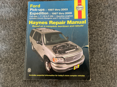 -haynes repair manual:1997 thru 2003 for F150-F250-lincoln navigator -dash protector cover -in dash...
