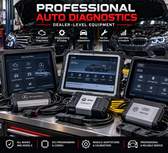 Professional Auto Diagnostics — Dealer-Level Equipment