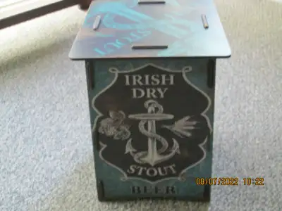 nice little beer table made of compressed cardboard very much like plywood but not, 11 square x 15 i...