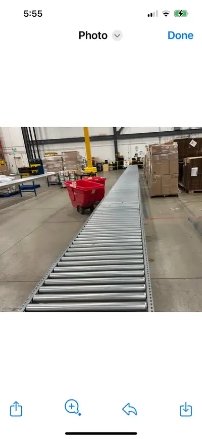 Conveyor 24”x10’ sections $300, View more