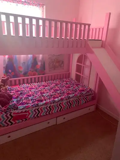 kids bunk bed with slide, View more