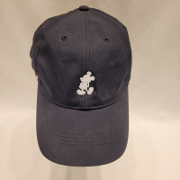 Black NIKE baseball hat with simple white Mickey Mouse