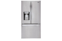 FRIDGE-36"LG-28cu-Fre door-STAIN ST-ICE&W-WARRANTY-$1499-NO TAX