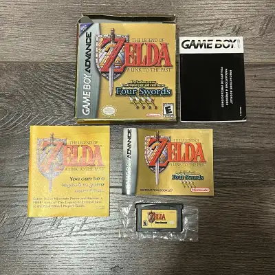Complete in box Legend of Zelda: A Link to the Past for Nintendo GameBoy Advance. Box isn’t the cris...