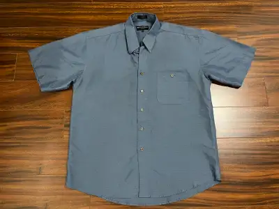 Bellissimo men’s medium short sleeve button shirt, slate blue, View more