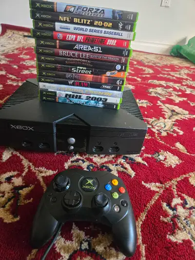 original xbox + GAMES & CONTROLLER, View more