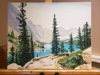 Original oil painting " Banff"  / peinture a l'huile