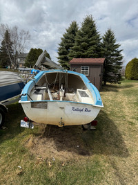 15 ft  sailboat and trailer and sails