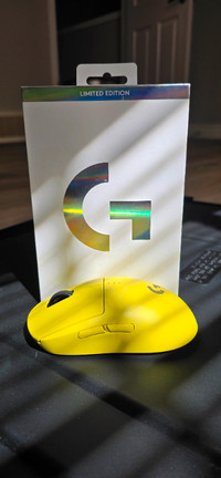 Limited Edition Yellow Logitech Gpro Wireless Mouse