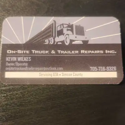 *Mobile truck and trailer repair *service calls *fleet maintenance programs *tires *we fix all trail...