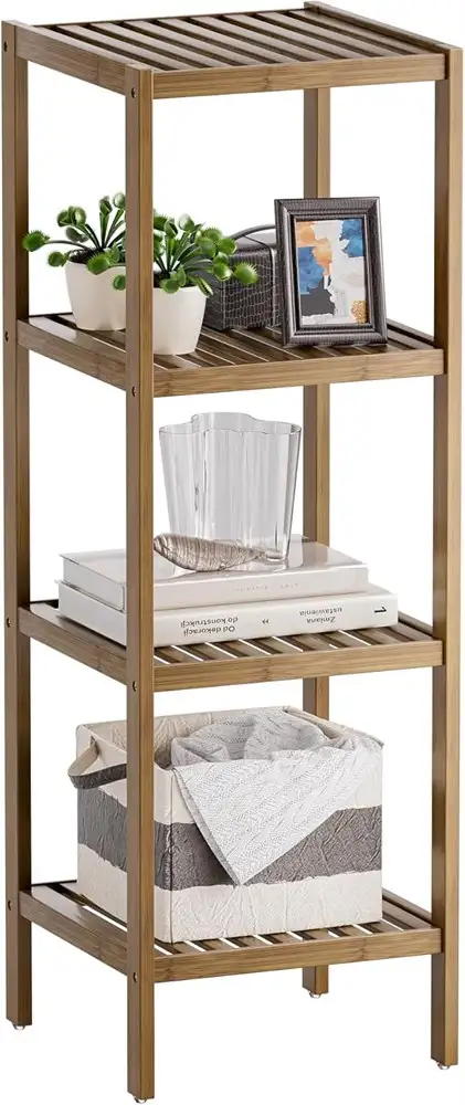 SMIBUY ® Bathroom 4-Tier Bamboo Rack Organizer NEW IN BOX in Storage & Organization in Oakville / Halton Region - Image 4