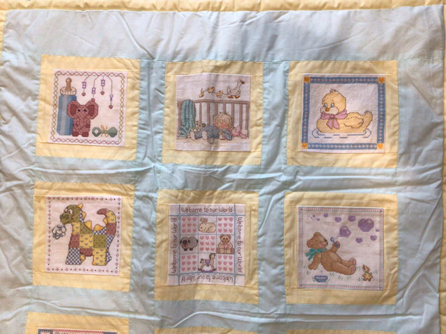 NEEDLEPOINT BABY QUILT  **** NEW -AMAZING DETAIL in Other in Muskoka - Image 3