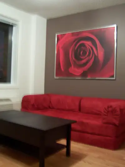 ENGLISH AS FOLLOWS: Situé au 15e étage au Jardins-Windsor, cette chambre possède une vue panoramique...