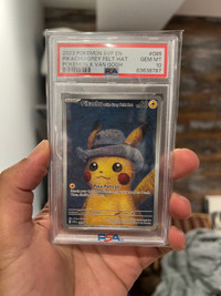 Pokémon Grey felt hat Van Gogh pikachu PSA 10