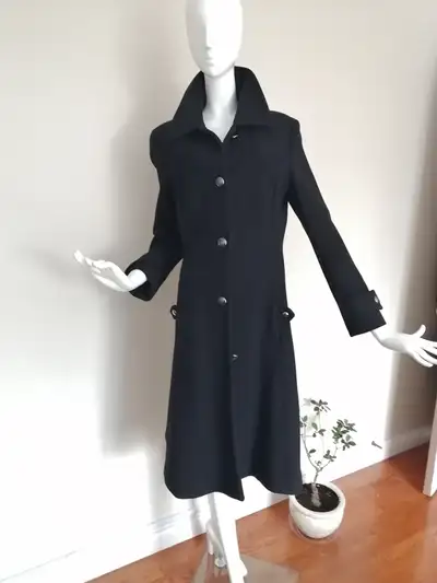 Chic Black Trench Coat InWear 100% WOOL, View more