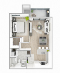 1b1b condo and indoor parking subletting