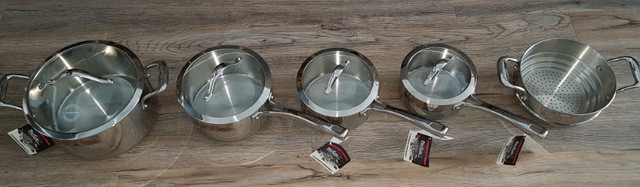 Brand new 9pc. LAGOSTINA Pro Clad 7 Cookware  in Kitchen & Dining Wares in Barrie - Image 2