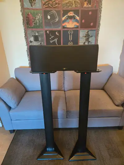 1 Paradigm Reference Studio Center Channel v2 2 Paradigm Micros 2 Stands $275