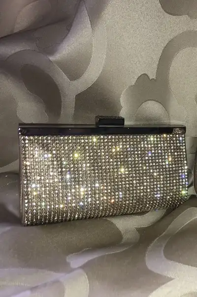 Brand New Sparkly Golden Clutch with Light Strap, View more