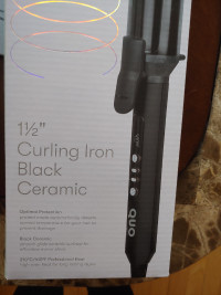 QUO 1 1/2 Curling Iron - Black Ceramic - new