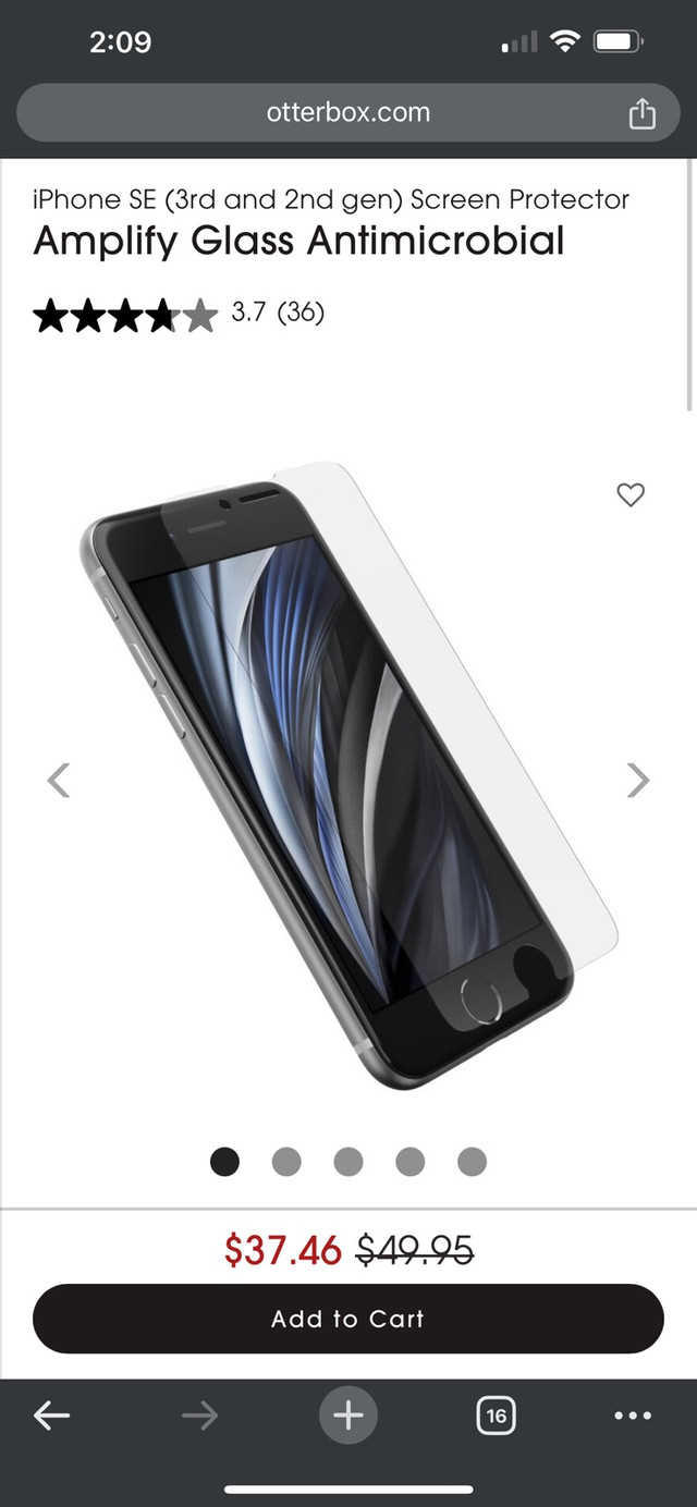 Otterbox iPhone Glass Screen Protector  in Cell Phone Accessories in Kitchener / Waterloo - Image 2