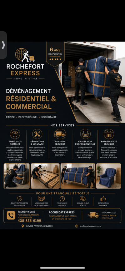  DÉMÉNAGEMENT PROFESSIONNEL – SERVICE FIABLE ET SOIGNÉ, View more