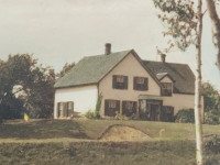 "Green Gables" Vintage Craswell hand tinted photograph 