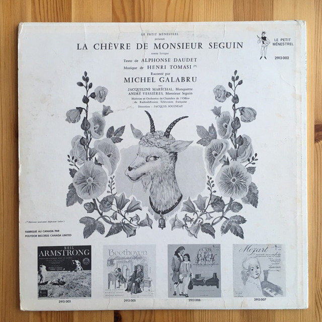 La chèvre de monsieur Seguin Vinyl Galabtu dans Art et objets de collection  à Ville de Montréal - Image 2
