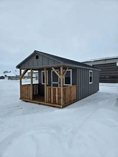 12x24 Gable Cabin with Porch, View more