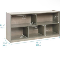 I Brand new ECR4Kids 5-Compartment Storage Cabinet Grey  Wash