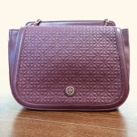 NWT Tory Burch Bryant quilted leather shoulder bag red burgundy