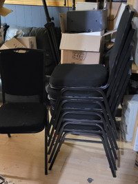 6 chaises noires