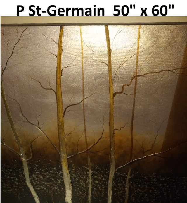 Forest - P St-Germain, Painting, Streched Canvas, 50 x 60 In. in Arts & Collectibles in Markham / York Region - Image 3