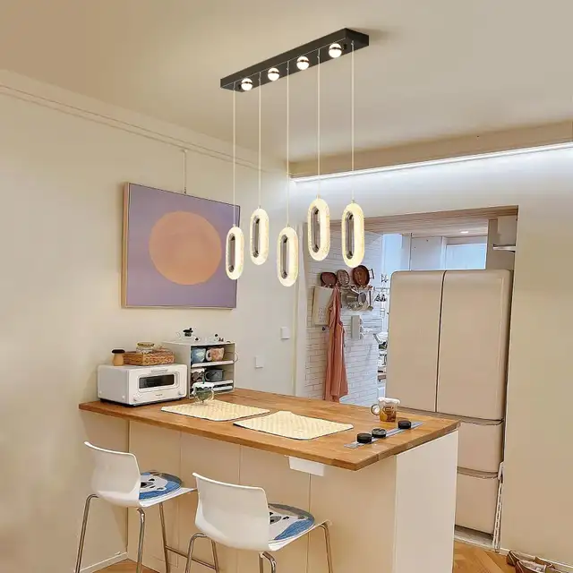 NEW Ganeed 60W Dimmable LED Pendant Light, 5 Lights Chandelier in Indoor Lighting & Fans in London - Image 3