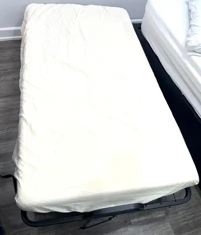 Milliard Folding Guest Bed + Memory Foam Mattress — Twin Twin folding/rollaway guest bed with memory...