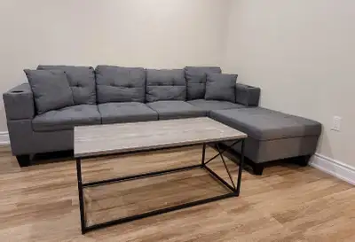 Sectional Sofa + Coffee Table ($350), View more