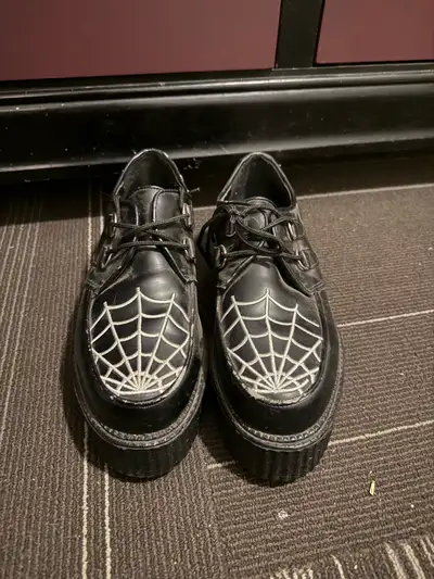 Demonia Spider Web Creepers size 10W, View more